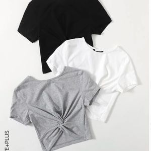 2 shirts (black and white) SHEIN